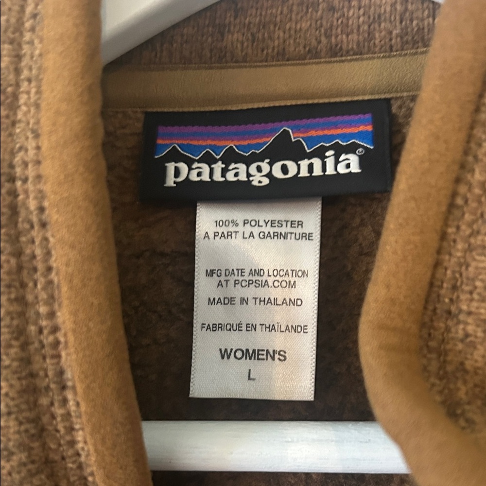 Patagonia better sweater 1/4-Zip Pullover nest brown size L - Picture 3 of 5
